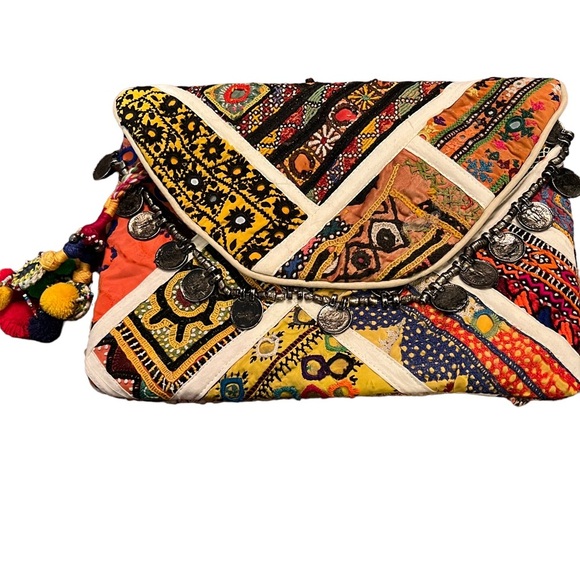 Noonday Multi Colored Clutch Purse Cloth - Picture 9 of 9